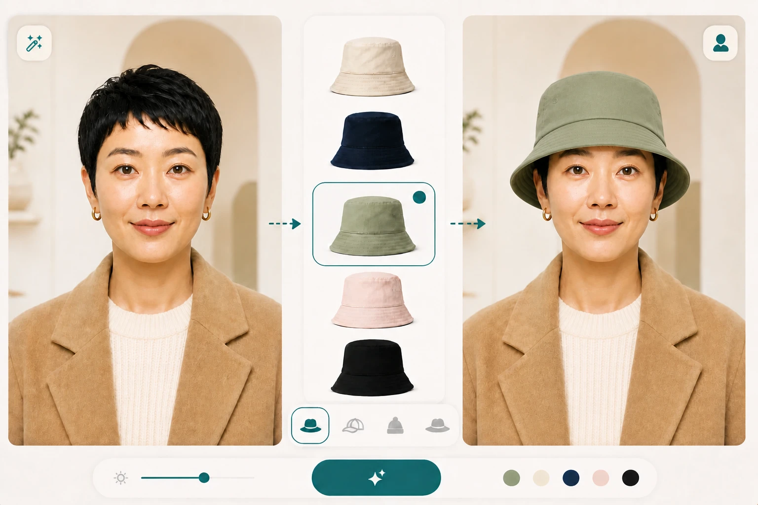 Yevron hat virtual try-on AI preview thumbnail