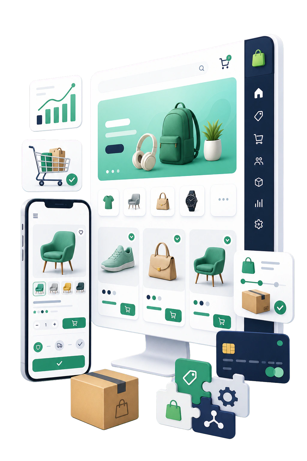 Yevron Shopify development services with storefront, mobile shopping, checkout, orders, and fulfillment